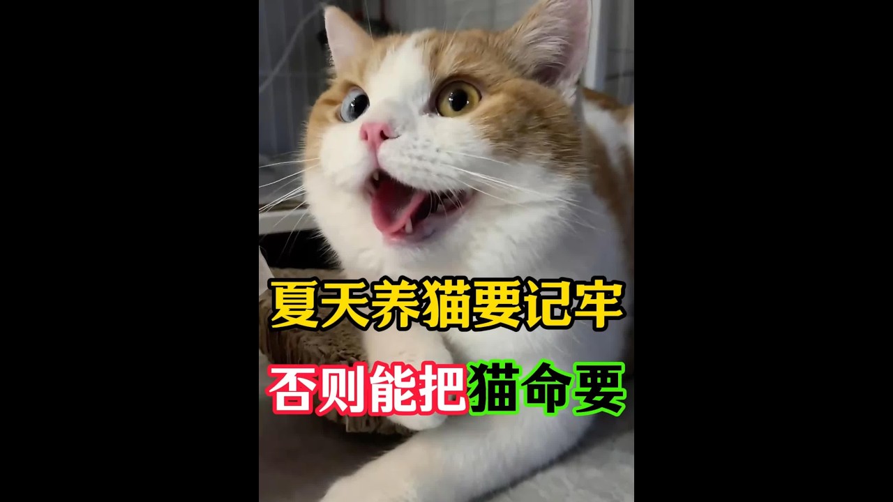 夏天养猫要记牢，否则能把猫命要！ #新手养猫 #养猫经验分享 #科学养宠攻略 #养猫知识 #猫咪