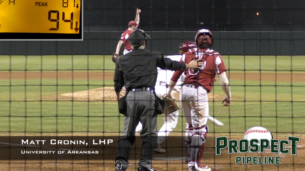 Matt Cronin Prospect Video Lhp University Of Arknasas Youtube