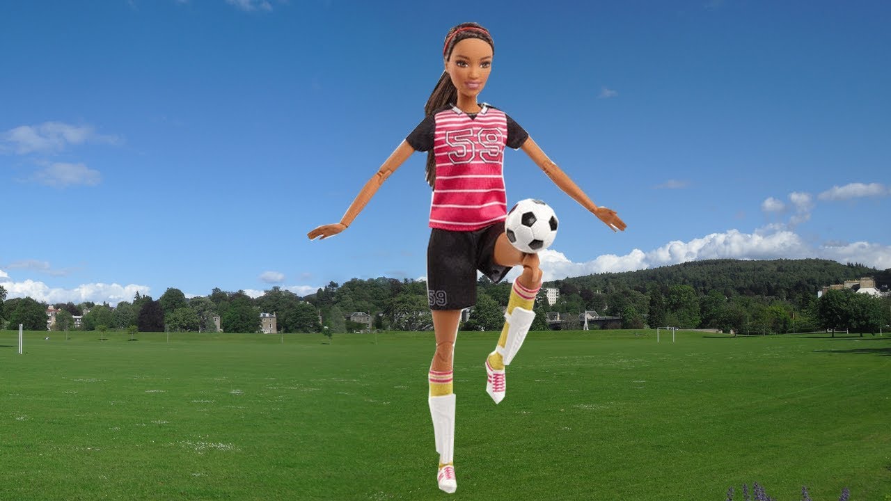 Soccer Barbie Made to move Barbie unboxing and review YouTube