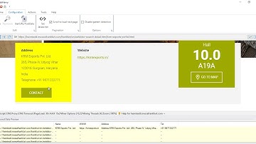 Exhibitor Information data extraction from MesseFrankfurt