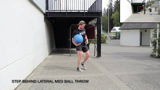 STEP BEHIND LATERAL MED BALL THROW