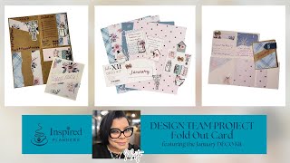 Inspired Planners Design Team - Misty Al-Eryani's Fold Out Card w/ the Tula XII January DECO Kit