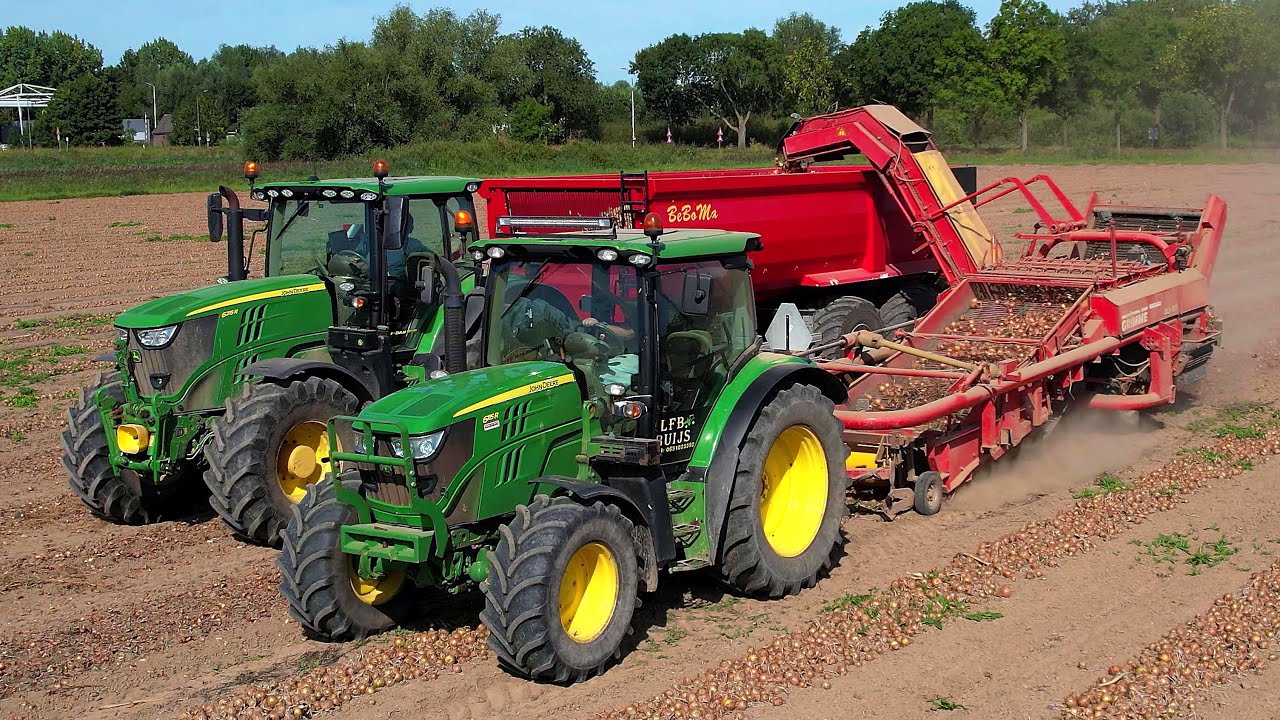 Uien laden | Loading onions | John Deere | Grimme | CLAAS | BeBoMA | Zwiebeln laden | Uienoogst 2025