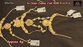 4g to 12g Gold Necklaces | Light weight gold wedding Necklace designs | NSK Thangamaaligai 