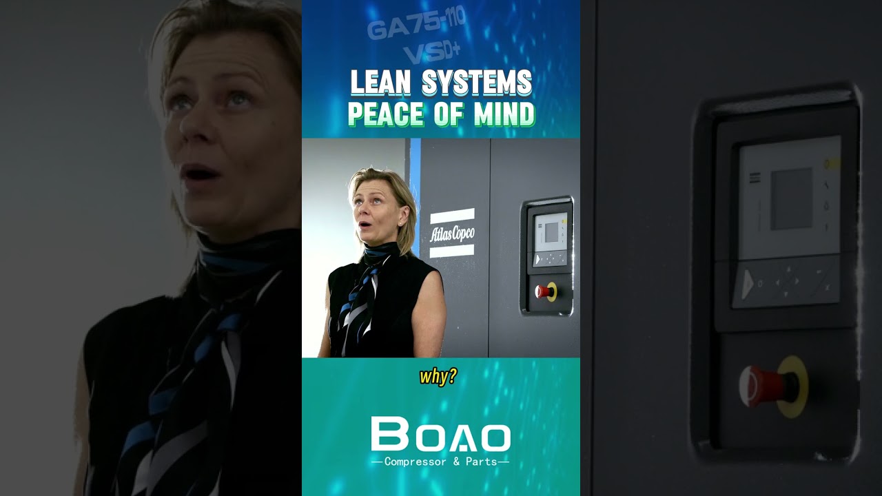 Atlas Copco GA75-110 VSD+ Air Compressor Lean System Peace of Mind