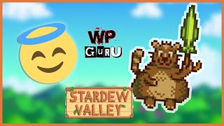 Trash Bear cleans Stardew Valley after getting his final gift