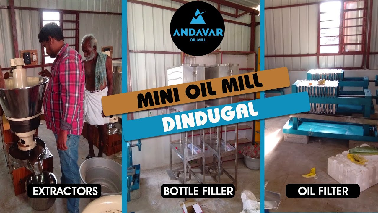 Mini Oil mill in Dindugal | Oil Extractors, Oil Filters and Bottle filler Combo setup