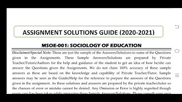 MSOE 001 Ignou Solved Assignment