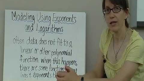 Precalculus -- Modeling with Exponents and Logarithms