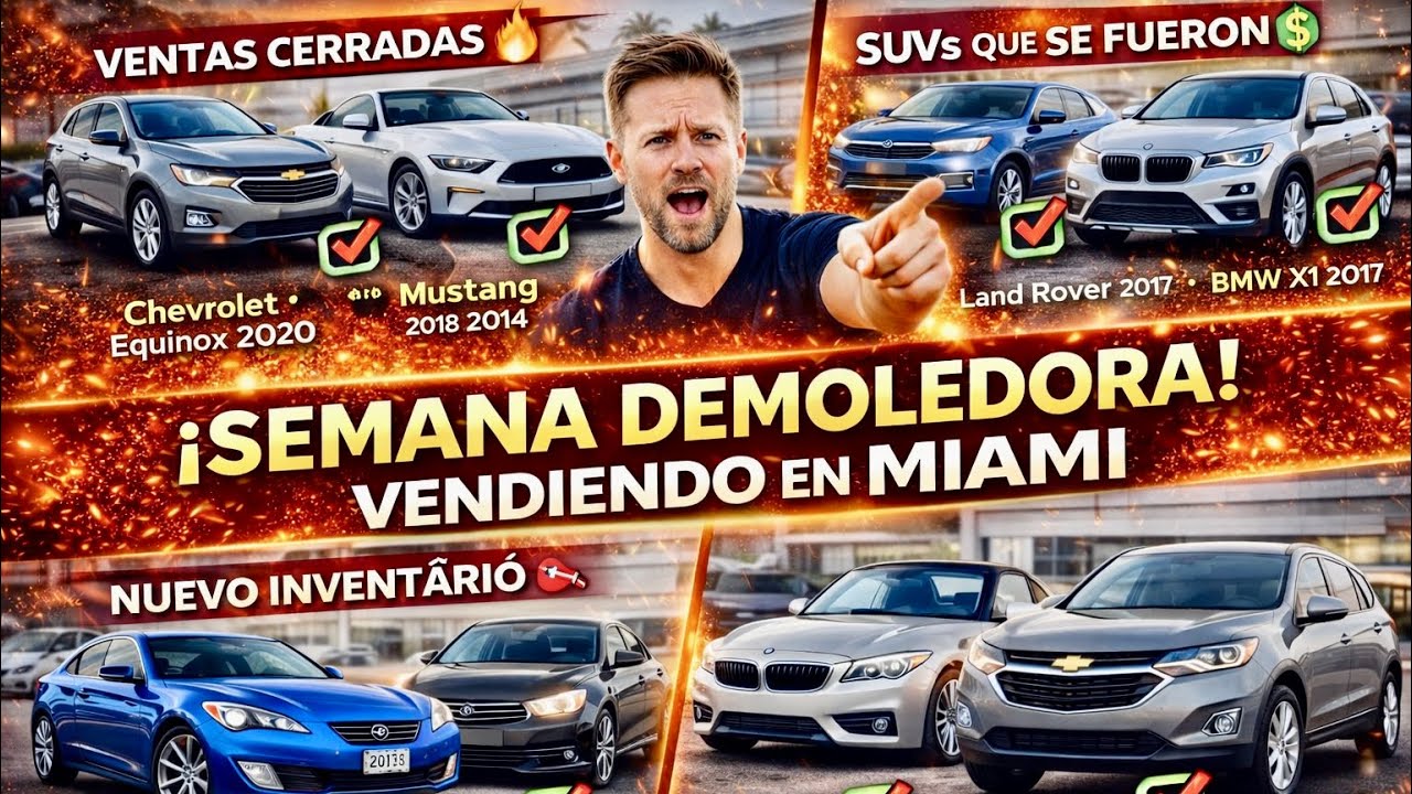 Un día en el dealer vendiendo carros en Miami ( 23 de Febrero 2026)