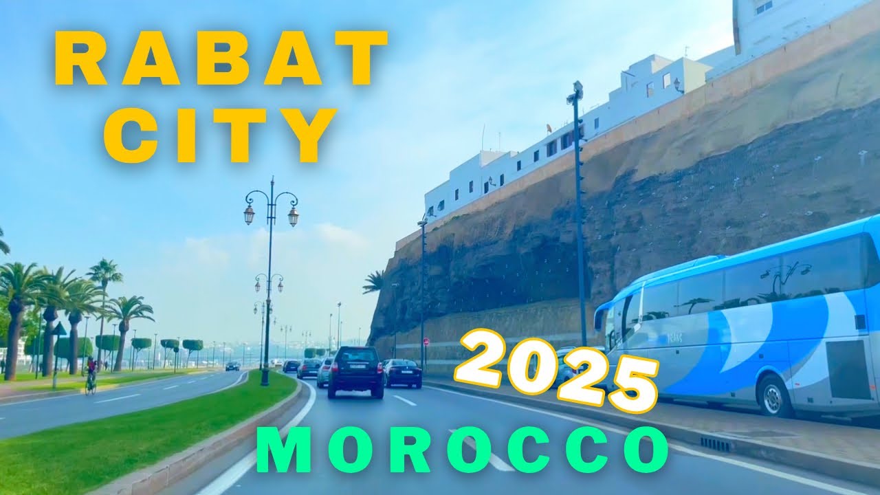 Driving from Rabat City to Salé City 🇲🇦Morocco  2025 ( Person Walking