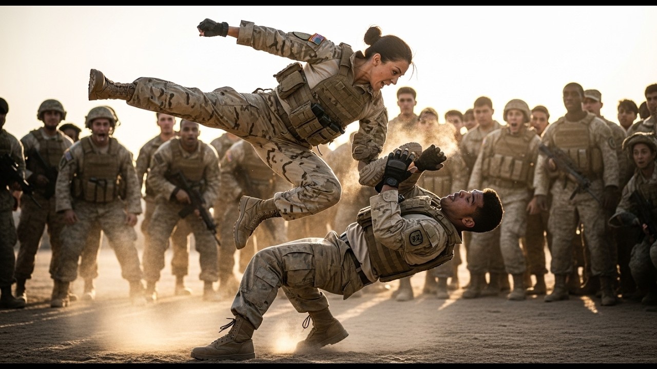 Er wollte sie treten – doch dann brach sie ihm das Bein vor 500 Männern in Uniform