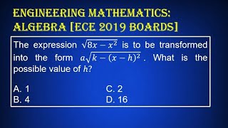 Engineering Mathematics: Algebra [ECE 2019 Boards]