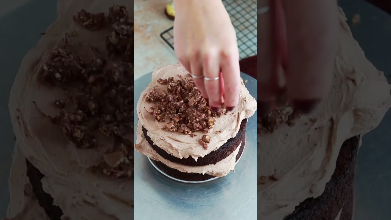 Ferrero Rocher cake with Nutella buttercream + Nutella ganache (from my book!) 