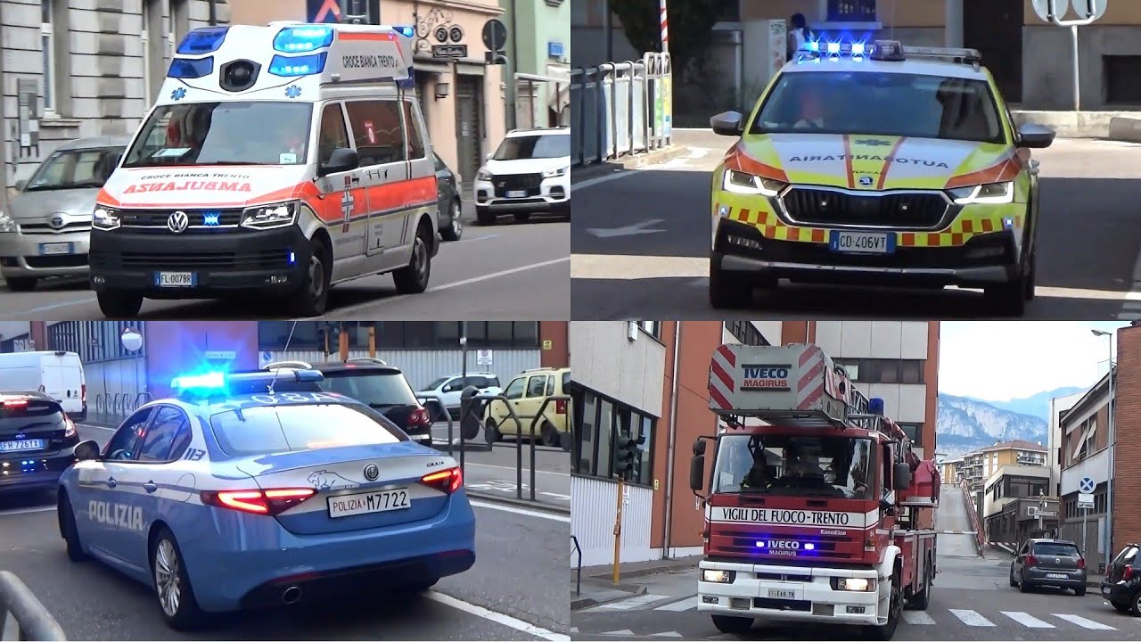 [BUON ANNO/COMPILATION] Compilation Mezzi di soccorso 118, VVF, PDS, CC in emergenza a Trento