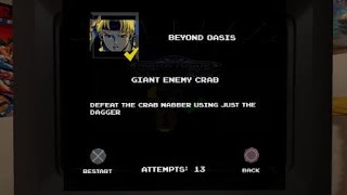 Challenge 1 Beyond Oasis - Beat Giant Crab with Dagger - SEGA Mega Drive Classics PS4 screenshot 4