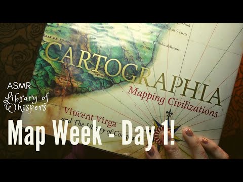 ASMR | Day 1 - Books About Maps | Whispered Library Book Reading & Browsing
