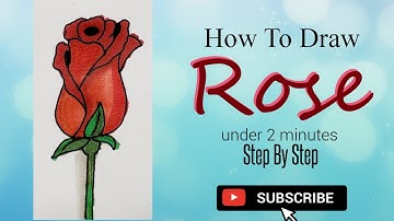 How To Draw Rose | Step By Step Tutorial for Beginners | Easy Way To Draw Realistic Rose Flower