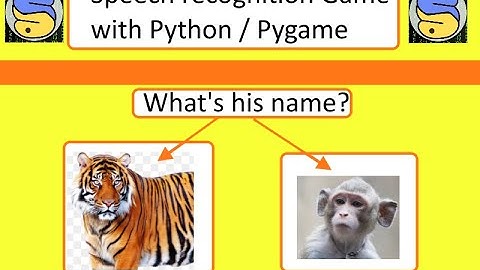 Speech recognition game in Python with Pygame