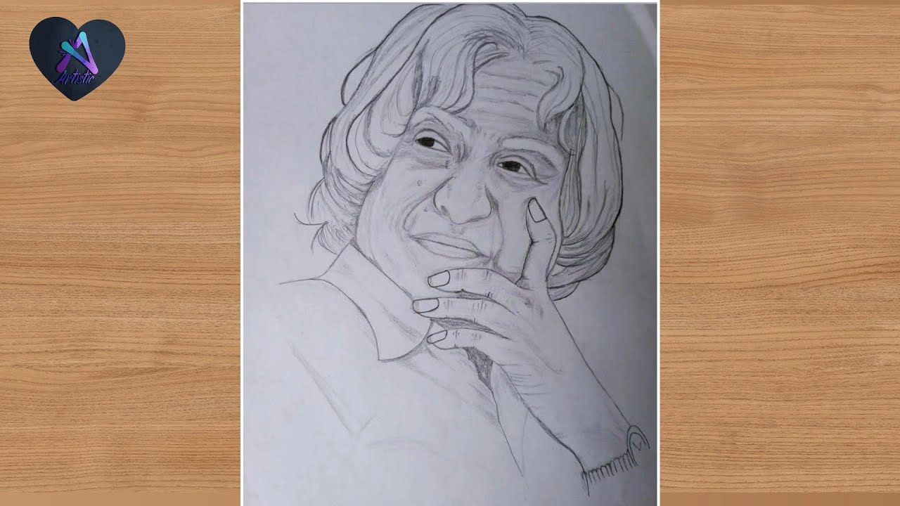 How to draw APJ Abdul Kalam Drawing | APJ Abdul Kalam Drawing easy step ...