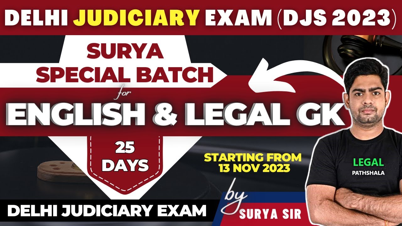 DJS 2023 | Legal GK & English to Crack Delhi Judicial Services