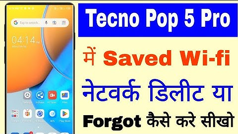 Tecno Pop 5 pro me saved Wi-Fi network forgot/delete kaise kare।saved wi-fi network tecno pop 5 pro