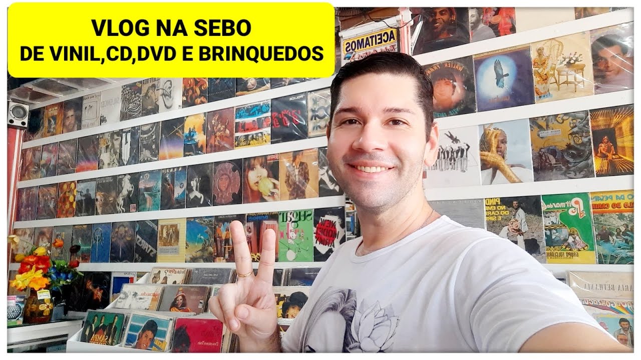 VLOG - GARIMPANDO CLÁSSICOS NA SEBO DE CDS, VINIS, DVDS, K7 E BRINQUEDOS!