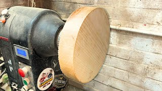 Woodturning an Ash Wood Bowl using Metallic Paints