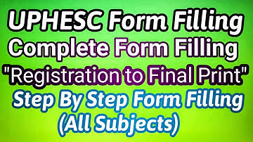 UPHESC Form Filling | How to Fill UPHESC Form | B.Ed & Education Subject UPHESC Form Filling