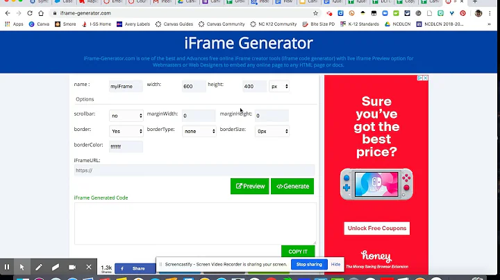 Embedding Google Docs with iFrame-Generator.com