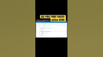 SAS PROC PRINT PAGEBY option demo #programming #sas #analytics #ia #learning #programmer #analytics