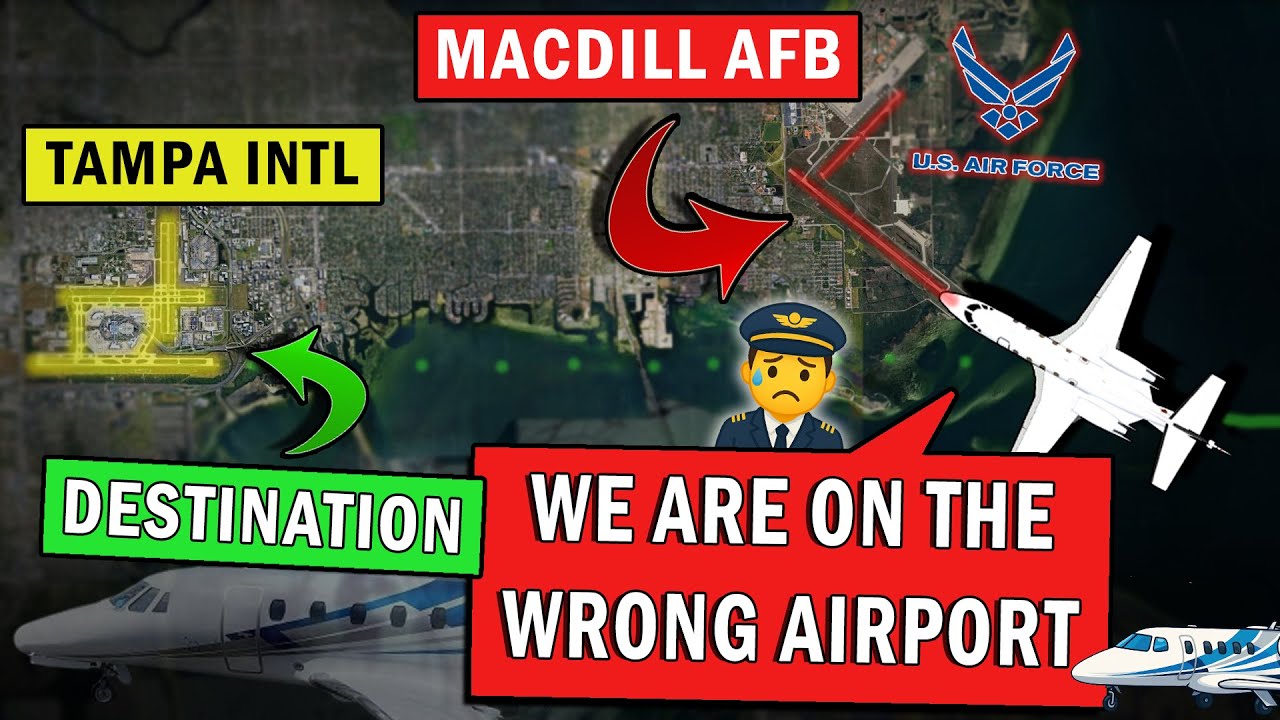Private Jet ALMOST LANDS ON AIR FORCE BASE! | Noticed Just in Time!
