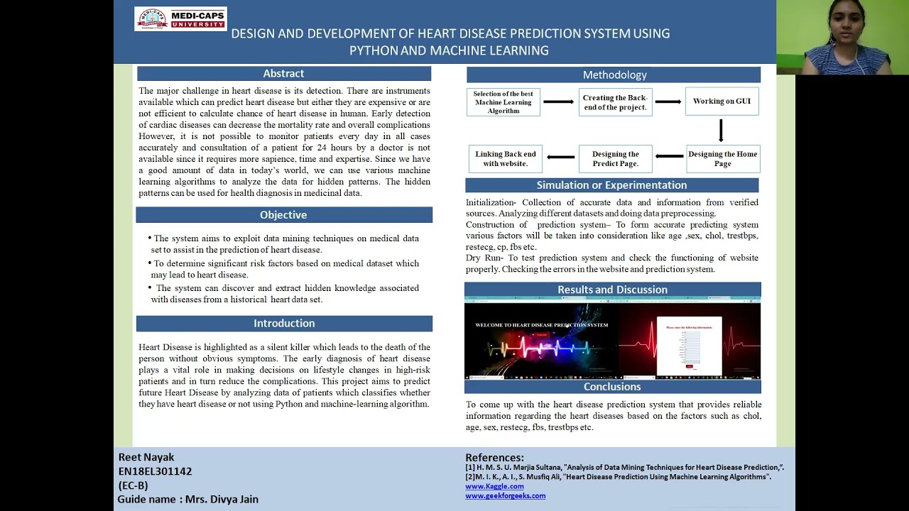 Design and Development of Heart Disease Prediction System Using Python and machine learning