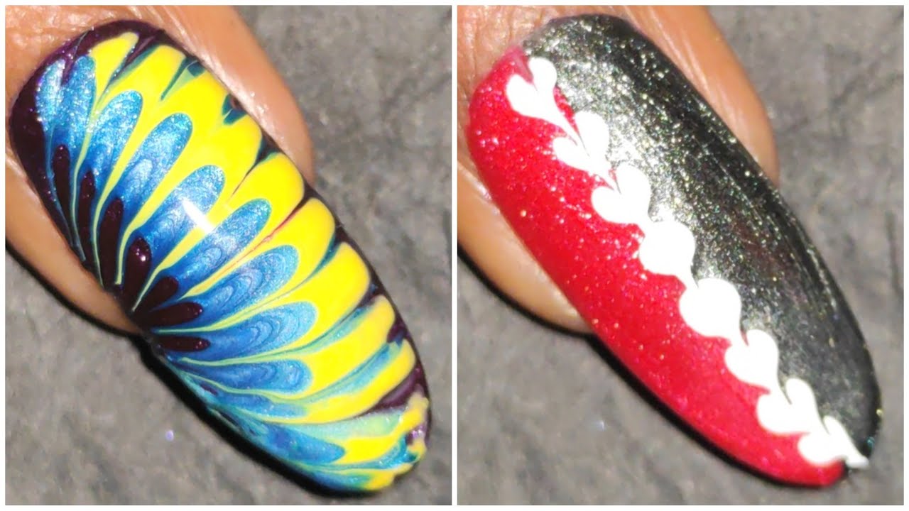 Easy Drag Marble Nail Art ideas Nail Art Compilation 2020 New Nail