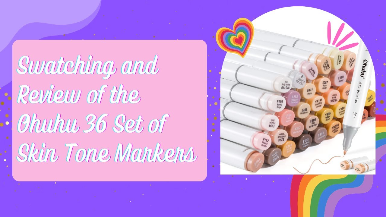  Ohuhu Skin Tone Markers 36-colors + Markers Brush