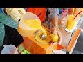 Thai Street Food 2019 - Fresh Orange Juice Process - Delicious Thai Food - Bangkok Thailand