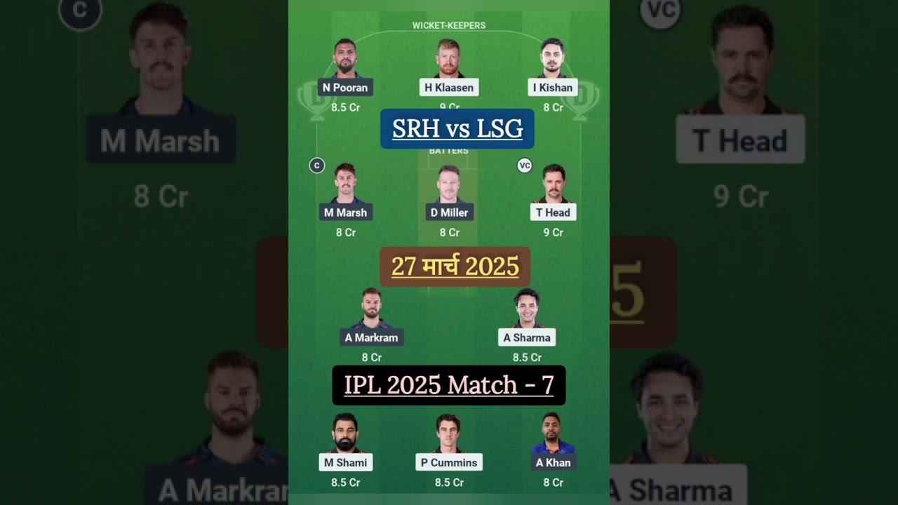 SRH vs LSG Dream 11 Team | My11Circle Prediction | IPL 2025 Fantasy Tips & Tricks