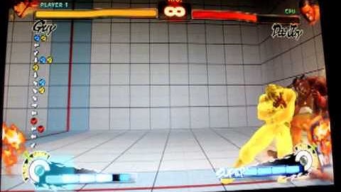 SSF4AE Guy combo 2 plinking and double tapping