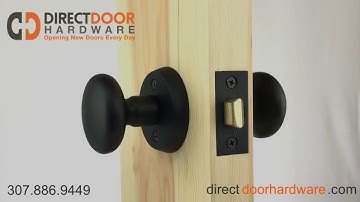 Emtek Winchester Sandcast Knob with Style 2 Rosette in Flat Black