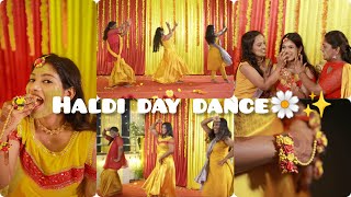 Haldi day sisters dance performance 🌼😍