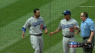 LAD@STL: Gonzalez gets ejected in the 9th inning