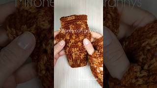 Mitones con grannys, busca el tutorial gratuito en mi canal @FabytaTejidosCrochet