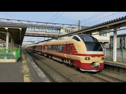 E653系臨時特急冬の宮城ホット温泉号南仙台駅通過シーン