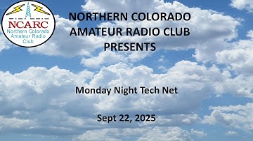 Monday Night Tech Net, Sept 22, 2025