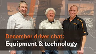 Equipment and technology Q&A - December driver chat
In this month’s driver chat, Todd Jadin sits down with VP of Equipment Engineering, Jake VandeLoo and VP of Maintenance Operations, Dan Symons to discuss Schneider’s recent Equipment and technology updates. Want to learn more about Schneider’s equipment and technology? Check out our safety technology and other unique truck specs by visiting out website: http://sni.jobs/TechYT
Watch these related videos:
https://youtu.be/-qlaWeAVPbE
https://youtu.be/GGUpMzObepk
https://youtu.be/D2wO9pXfcns
Join the Conversation:
★ Subscribe: https://www.youtube.com/user/schneiderjobs
★ Instagram: http://instagram.com/schneiderjobs
★ Facebook: http://facebook.com/jobsatschneider
★ Twitter: http://twitter.com/schneiderjobs
★ A Slice of Orange Blog: http://sni.jobs/BlogYT
This video is for general information only. It is not intended to cover all circumstances or to serve as a substitute for comprehensive safety training.
© 2021 Schneider National, Inc. All rights reserved.
#TruckDriving #TruckDriver #Equipment #Technology #EquipmentAndTechnology #Q&A Equipment and technology Q&A - December driver chat