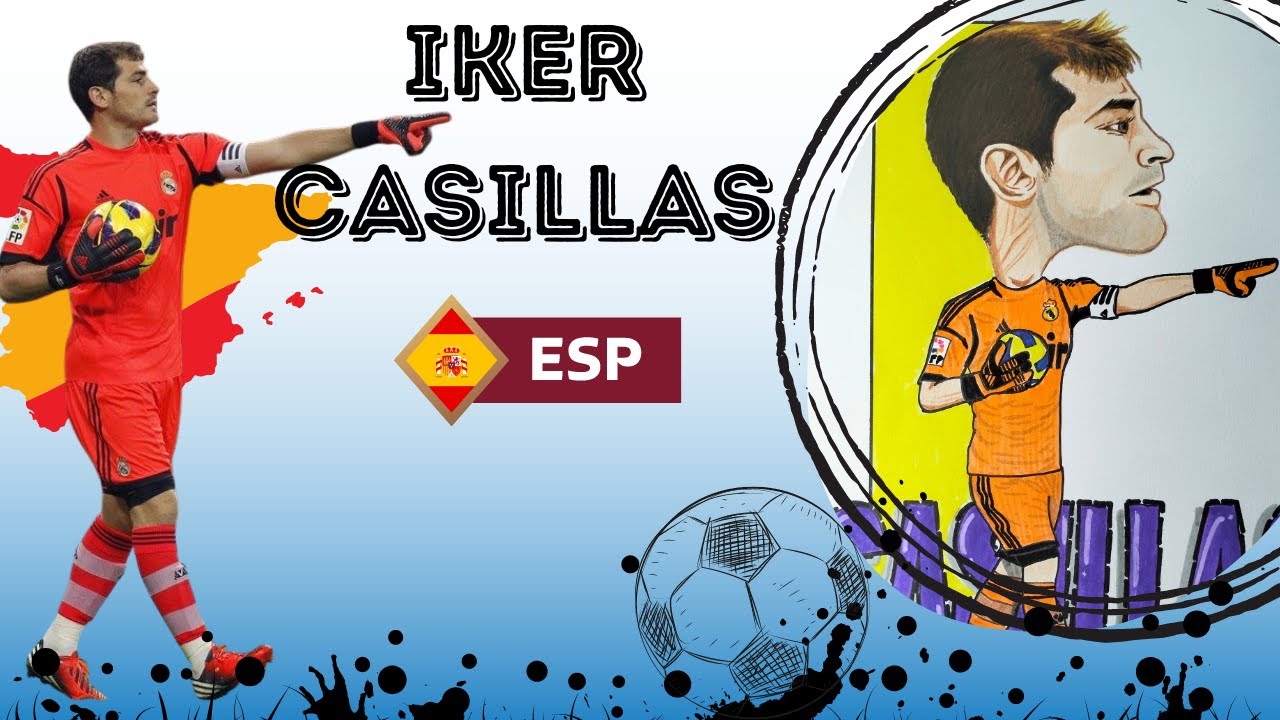 Football Player Caricature IKER CASILLAS | Famous Former Football Player