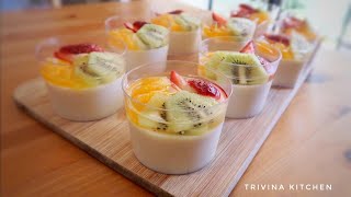 Membuat Puding Sutra Cocktail Buat Ide Jualan | Fruits Pudding