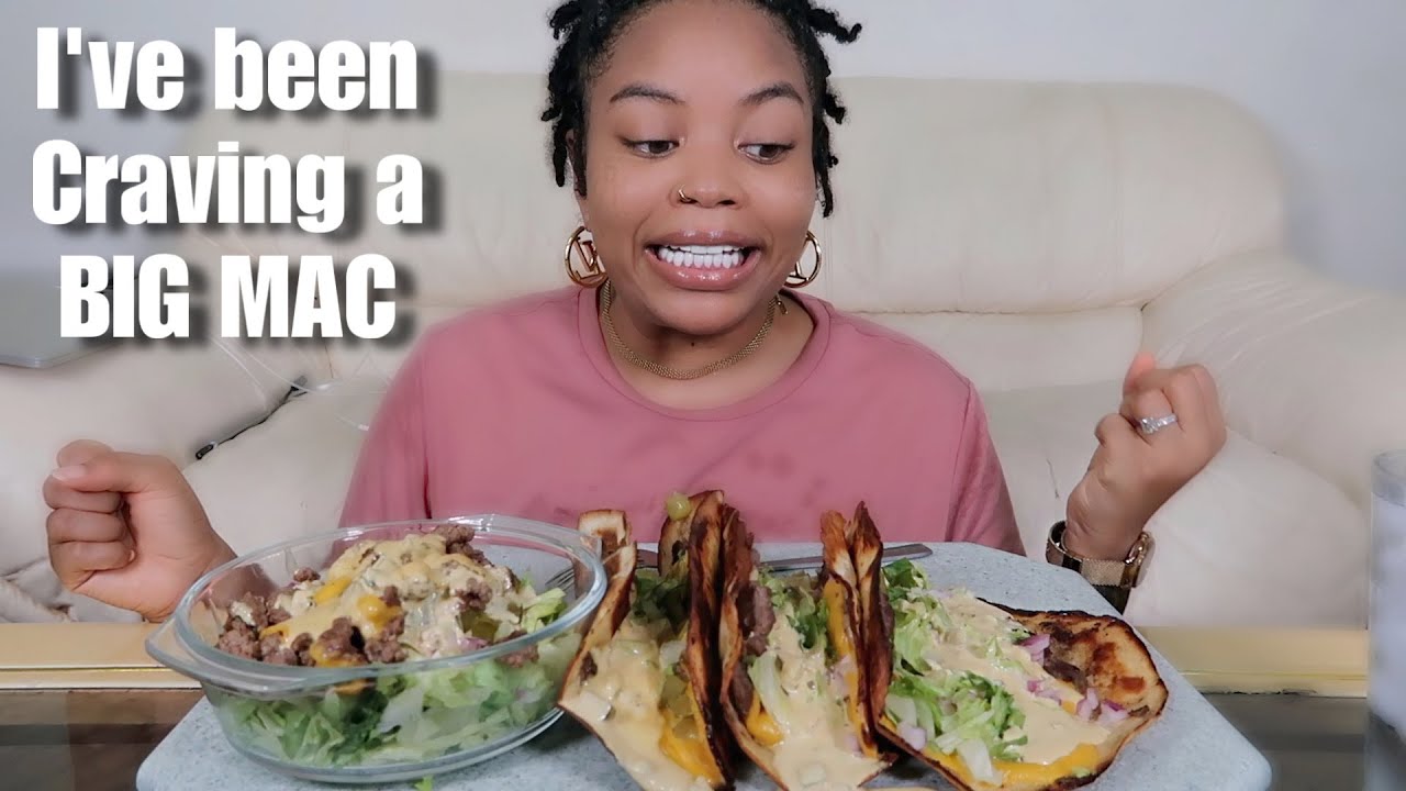 BIG MAC SMASH TACOS AND BIG MAC SALAD MUKBANG!!!