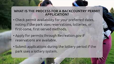 What Is The Process For A Backcountry Permit Application? - Exploring Campgrounds