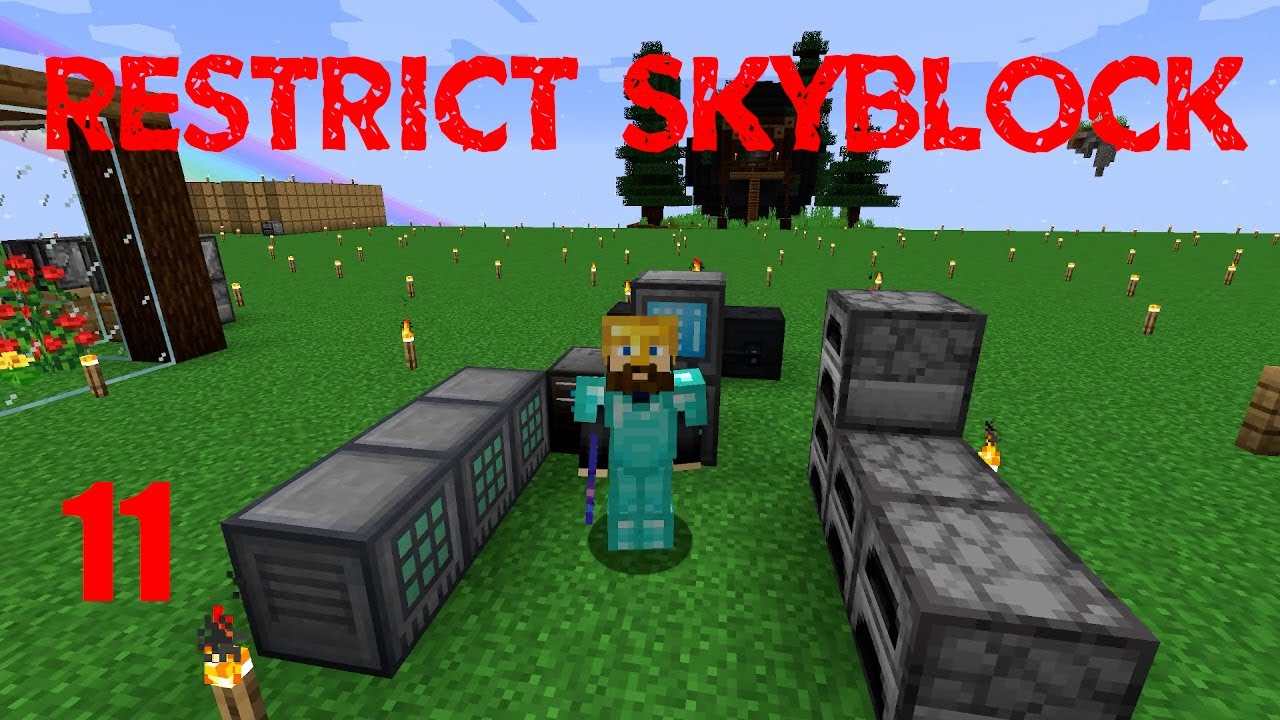 Minecraft Restrict Skyblock EP11 Beginning The Redesign With Refined Storage